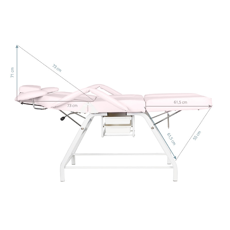 Ivette eyelash treatment chair pink