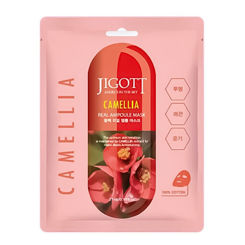 Kangasnaamio Ampoule Mask Camellia Real Jigott, 27 ml