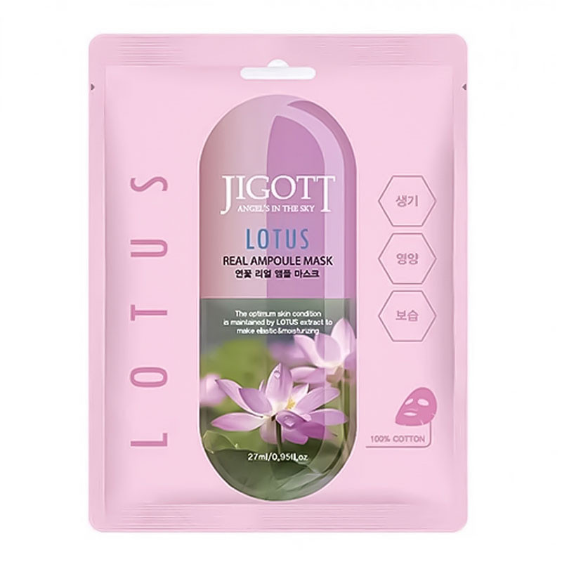 Kangasmask Real Ampoule Mask Lotus Jigott, 27 ml