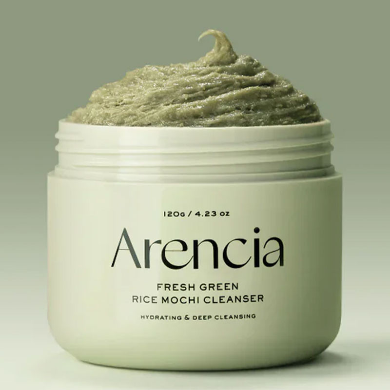 Мягкое очищающее средство с зелёным чаем и центеллой Fresh Green Rice Mochi Cleanser Arencia, 120g