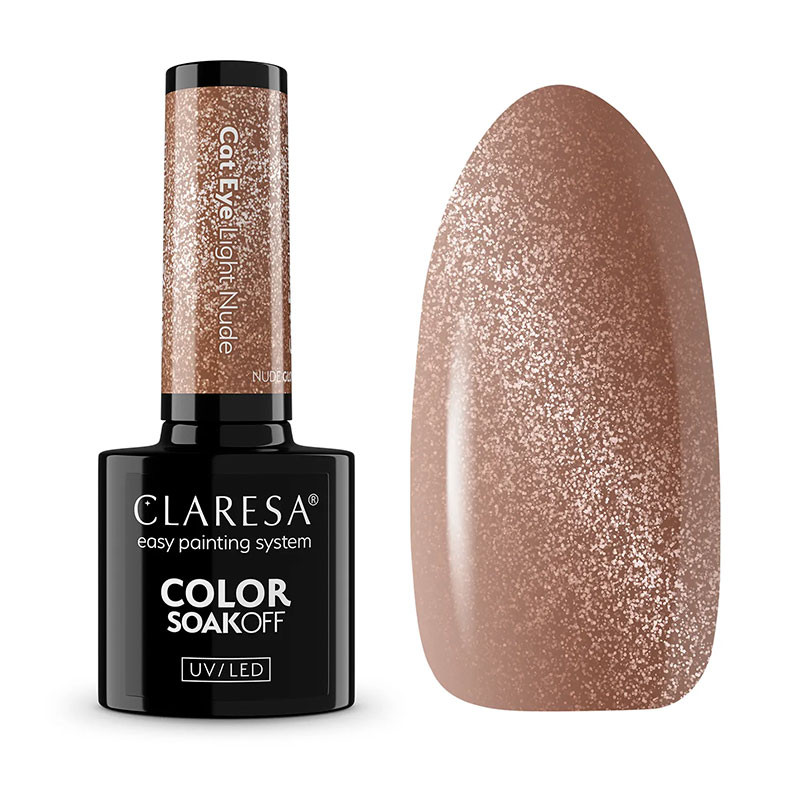 Värillinen geelilakka Claresa Glow Cat Eye Light Nude – 5 g