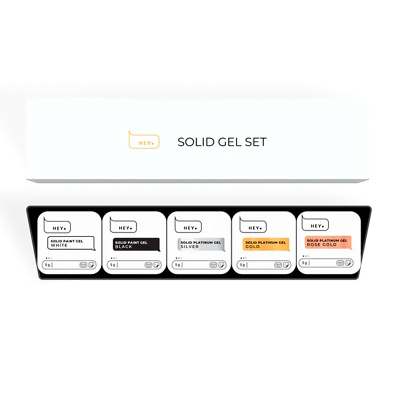 Solid Gel Set HEYLOVE - 5 × 5 g