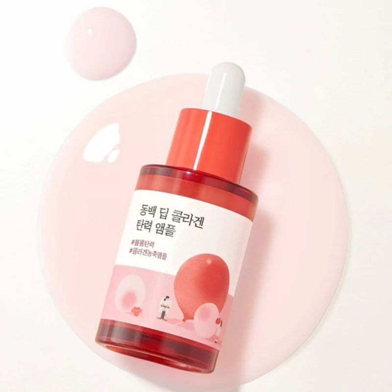 Укрепляющая ампульная сыворотка с камелией и коллагеном Round Lab Camellia Deep Collagen Firming Ampoule – 30 ml
