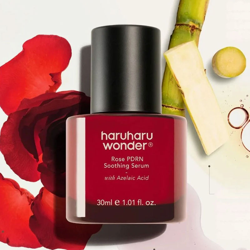 Rahustav seerum roosi ja PDRN-iga Haruharu Wonder Rose PDRN Soothing Serum – 30 ml