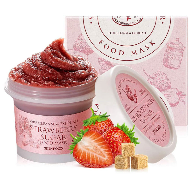 Maasika ja suhkruga näomask SKINFOOD Food Mask Strawberry Sugar – 120 g