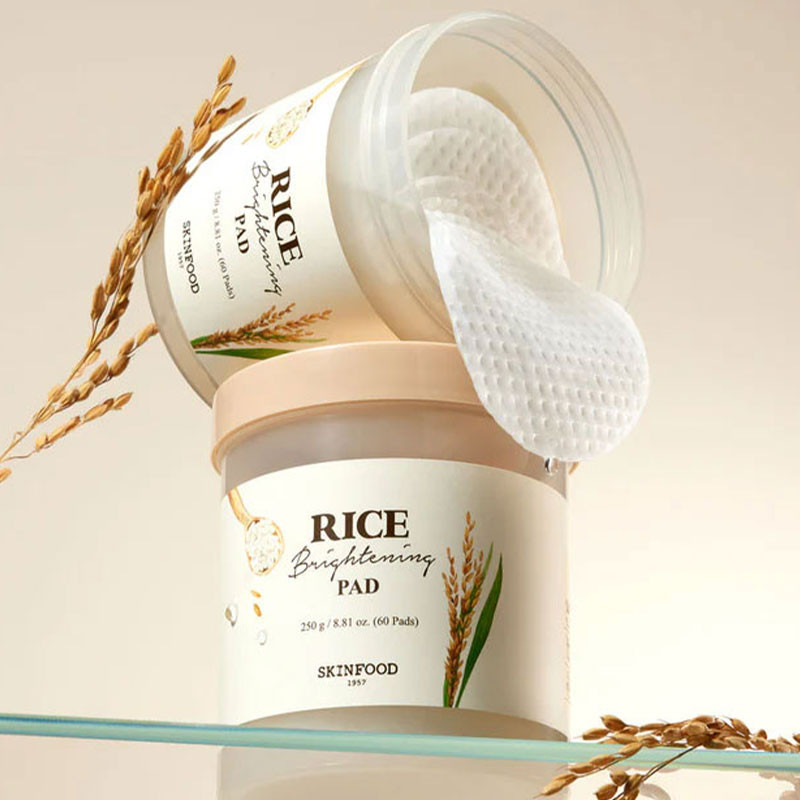 Kirkastavat hoitolaput SKINFOOD Rice Brightening Pad – 60 kpl