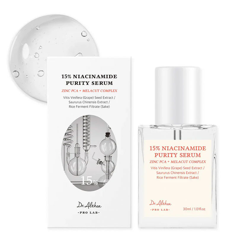 Niatsiinamiidiga seerum Dr. Althea 15% Niacinamide Purity Serum – 30 ml