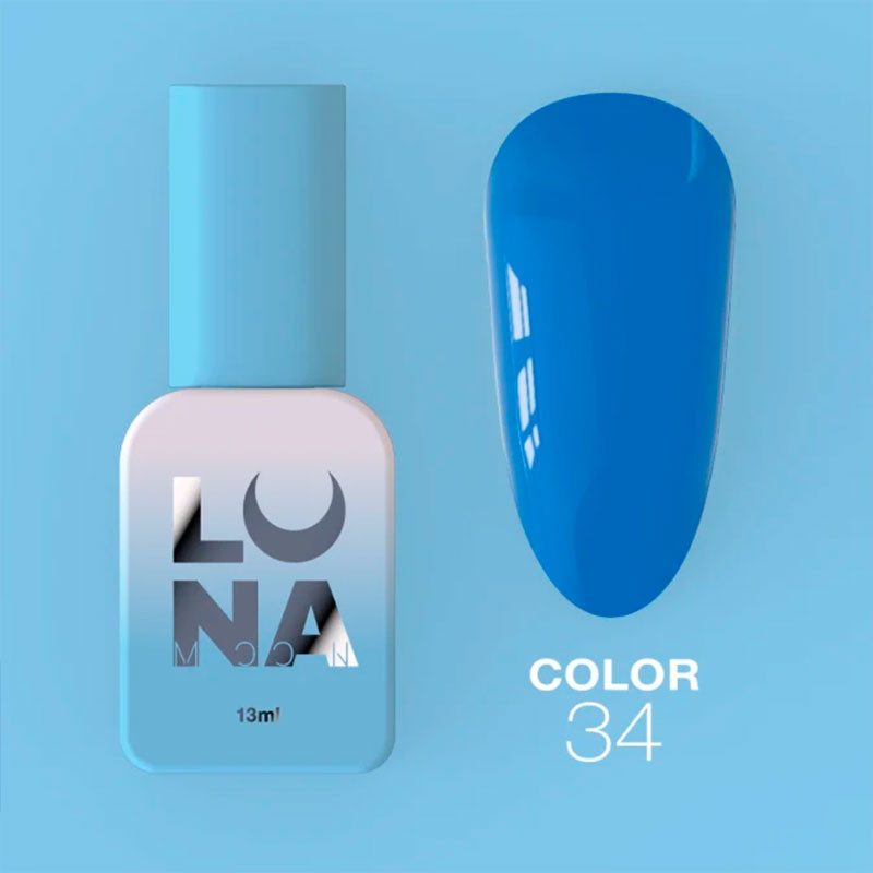 Colored gel polish Lunamoon Nr 34 - 8 ml