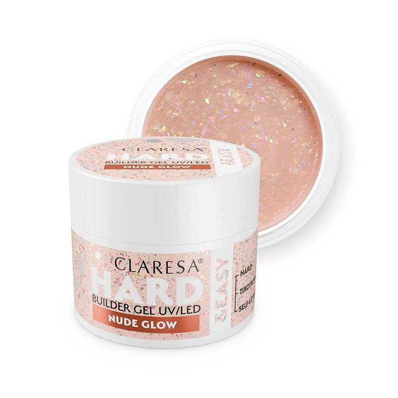 Камуфлирующий строительный гель Claresa Hard & Easy Builder Gel Nude Glow - 12 g