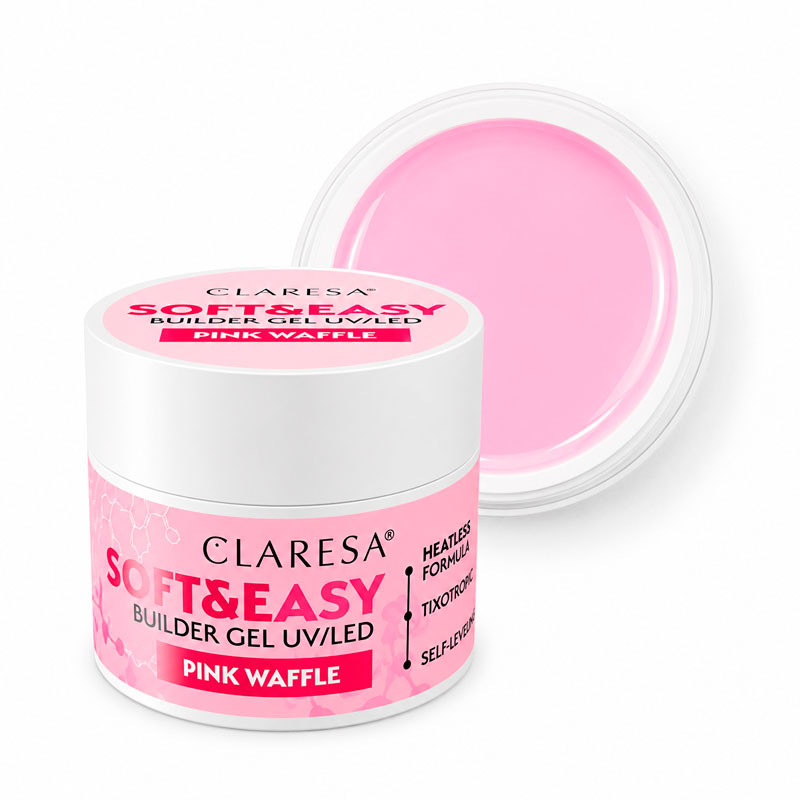 Ehitusgeel Claresa Soft & Easy Pink Waffle - 45 g