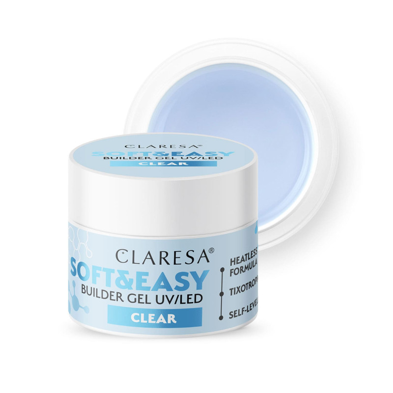 Гель для наращивания Claresa SOFT&EASY, Clear - 45 g