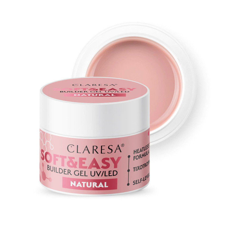 Гель для наращивания Claresa SOFT&EASY, natural - 90 g