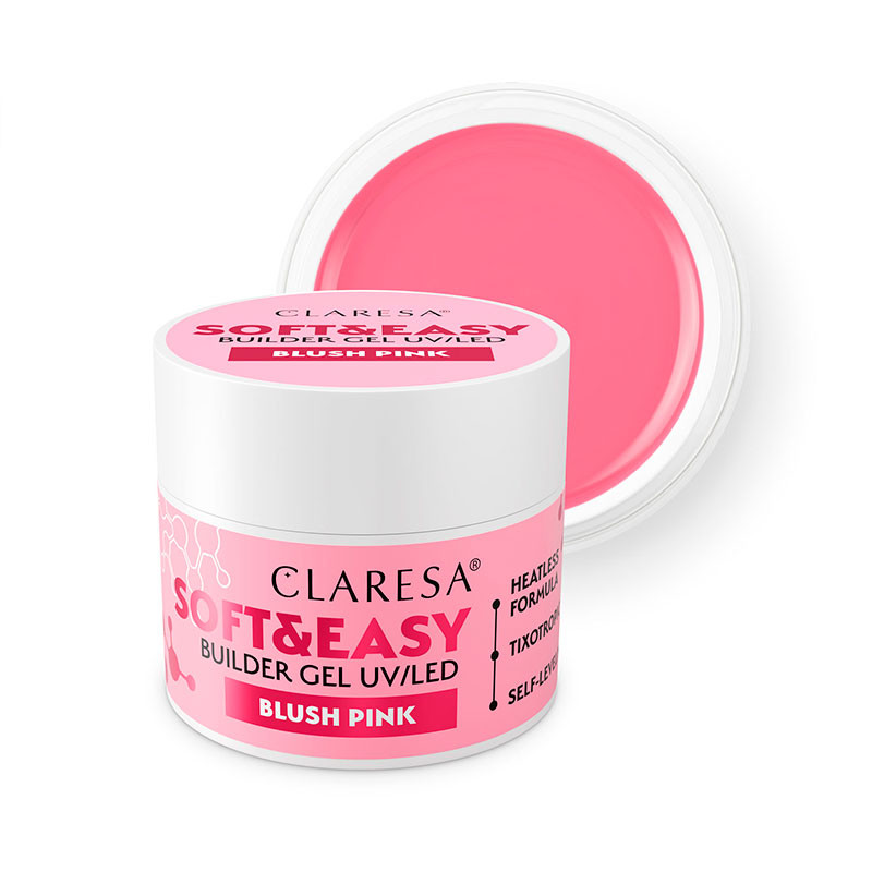 Гель для наращивания Claresa SOFT&EASY, Blush Pink - 12 g