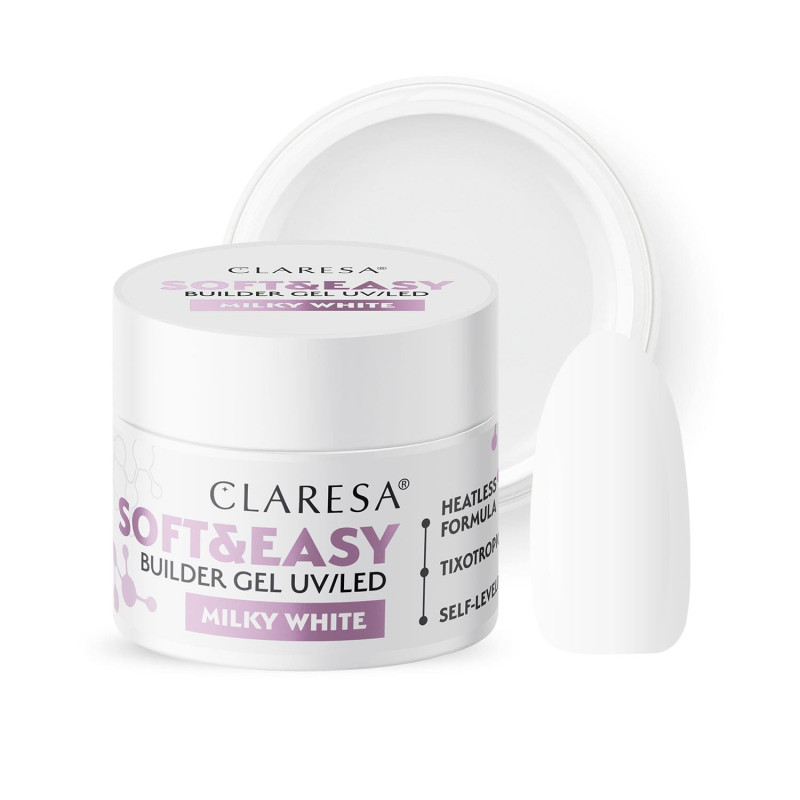 Builder gel Claresa SOFT&EASY, Milky White - 12 g