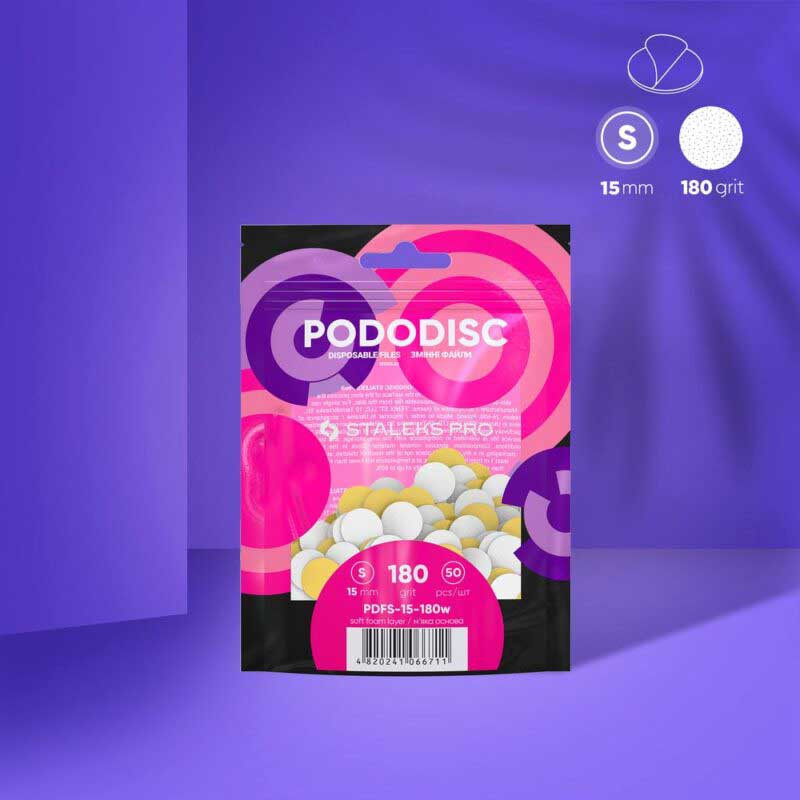 Pediküüri lihvkettad vahu baasil Pododisc Staleks Pro S, (50 tk) - 180