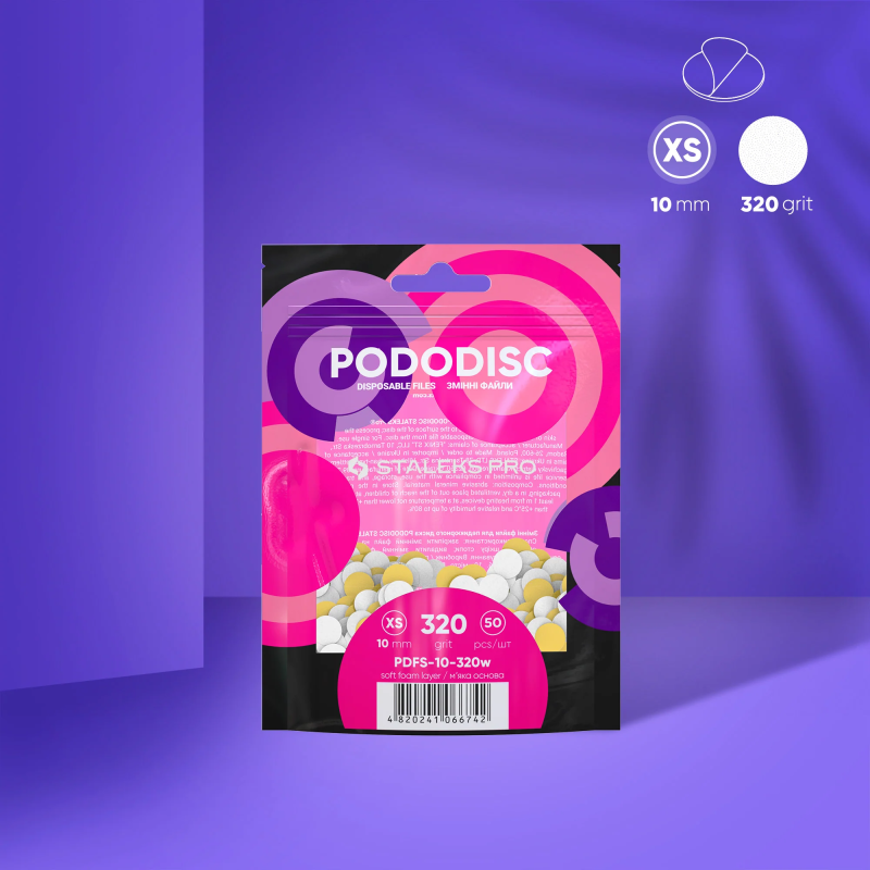 Спонж-файл для педикюрного диска Pododisc Staleks Pro XS, (50 шт) - 320