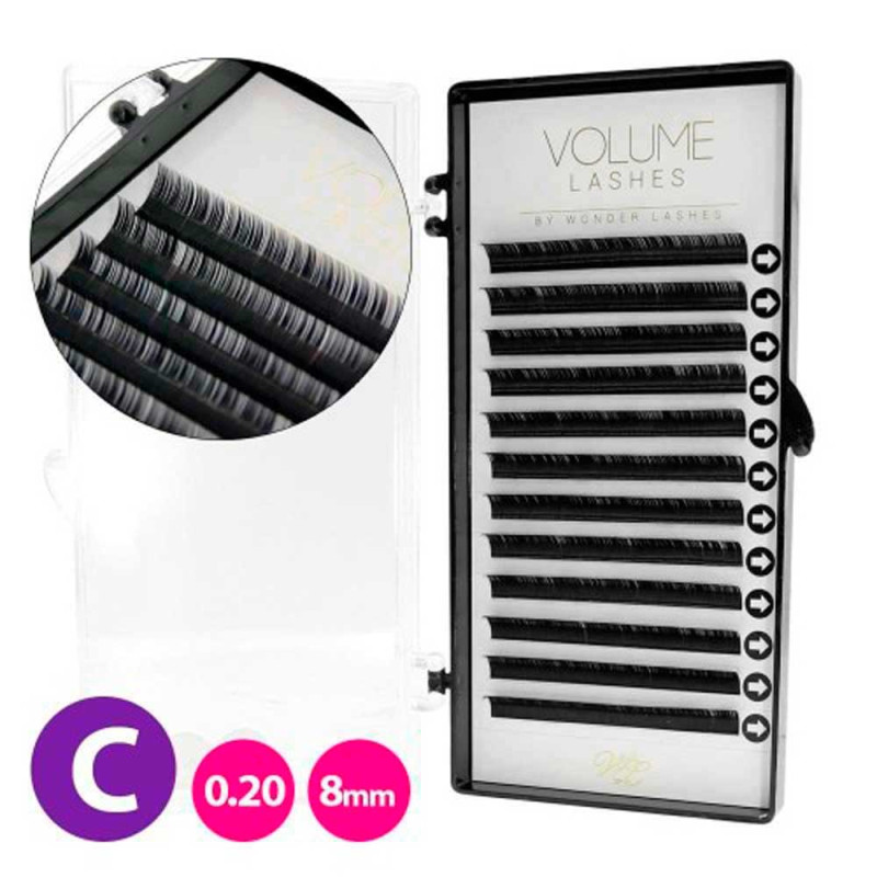 Eyelashes - C-curl - 0,20 - Volume Wonder Lashes - 10 mm