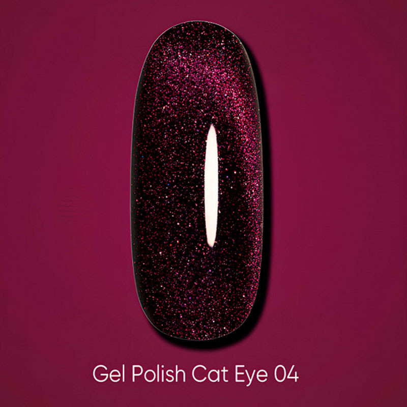 Гель-лак «Кошачий глаз» – DARK – Cat Eye 04 – 10 мл - Тёмно-красный