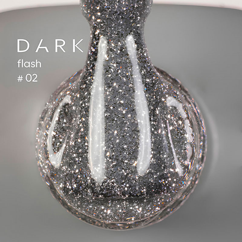 Gel Polish Flash – DARK – 02, 10 ml - Gray