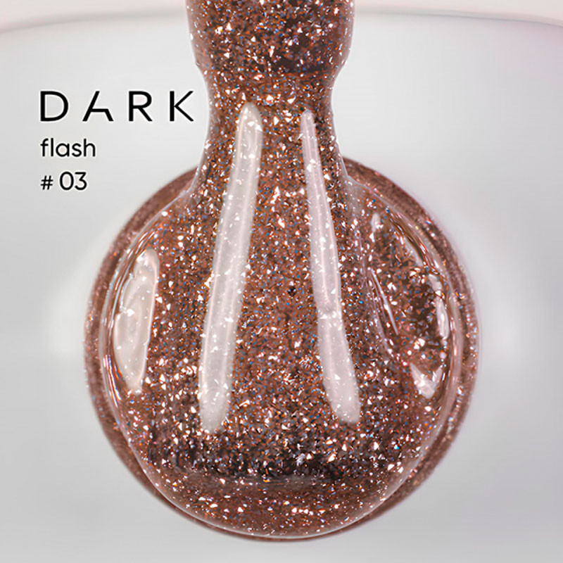 Geellakk Flash – DARK – 03, 10 ml - Nude