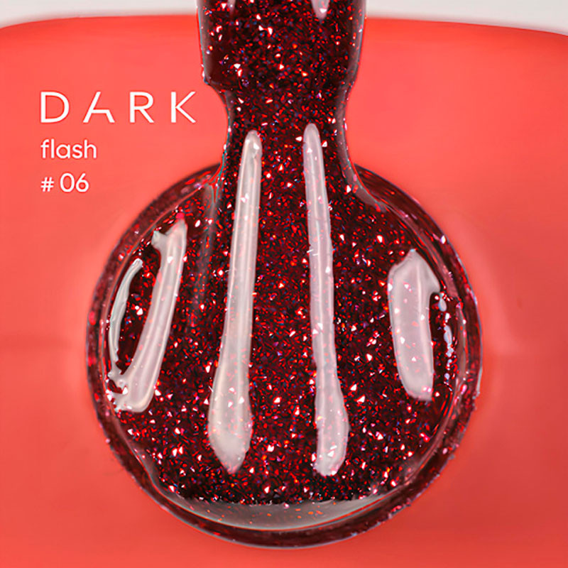 Gel Polish Flash – DARK – 06, 10 ml - Red