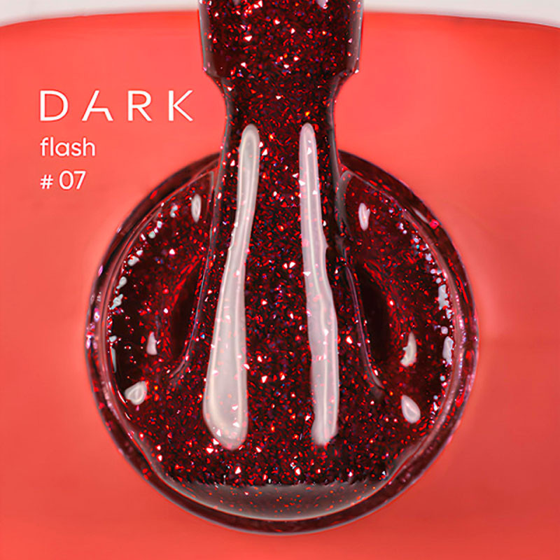 Geellakk Flash – DARK – 07, 10 ml - Punane