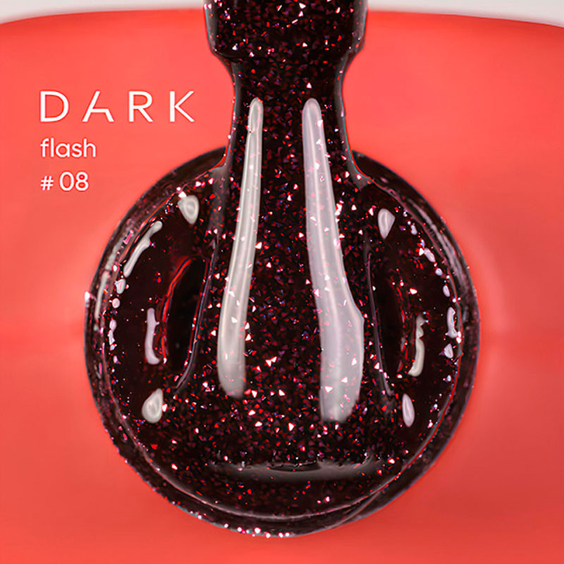 Geellakk Flash – DARK – 08, 10 ml - Tumepunane
