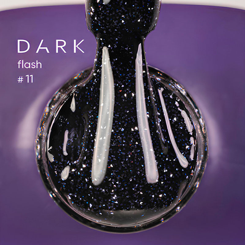 Gel Polish Flash – DARK – 11, 10 ml - Dark purple