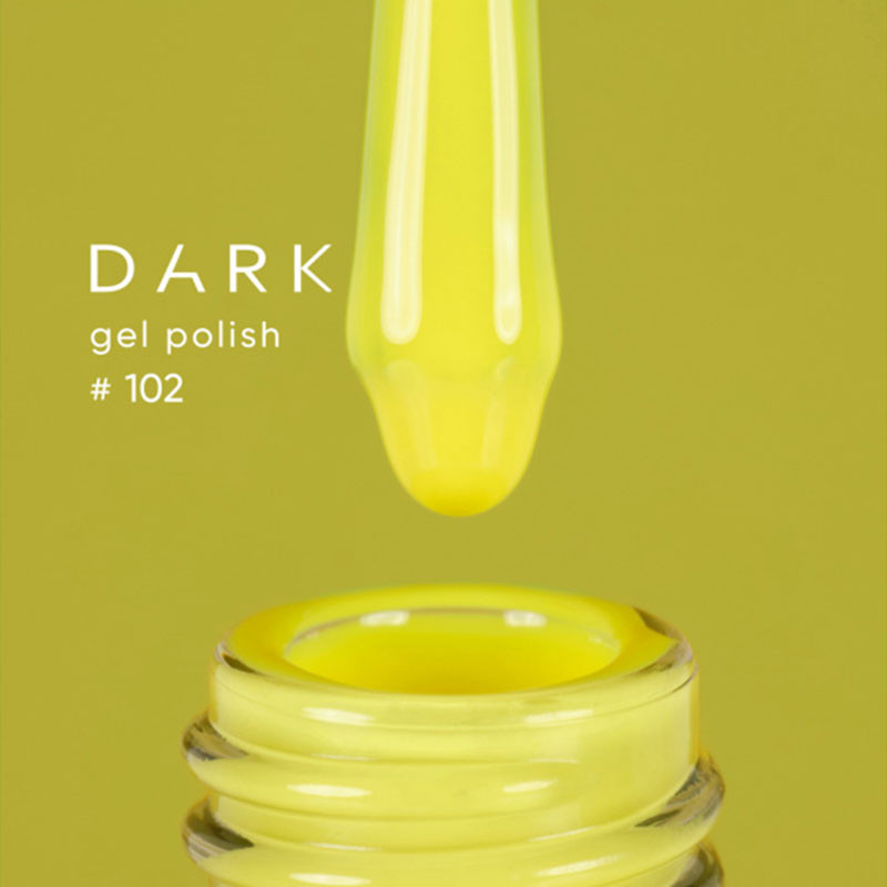 Geellakk – DARK – 102, 6 ml - Kollane