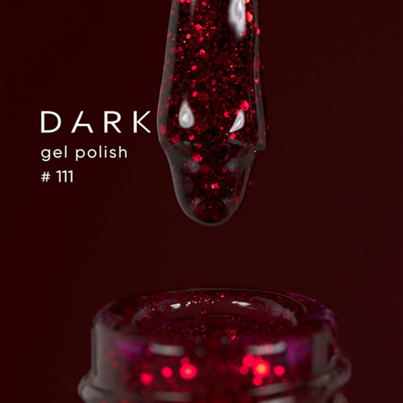 Geelilakka – DARK – 111, 6 ml - Tummanpunainen
