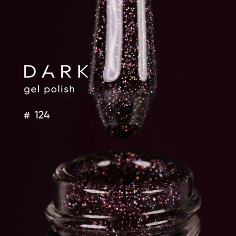 Geelilakka – DARK – 124, 6 ml - Tummanvioletti