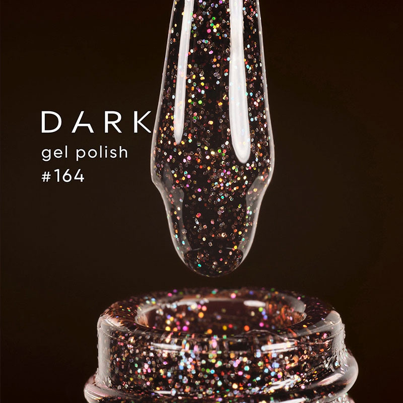 Gel Polish – DARK – 164, 6 ml - Dark red