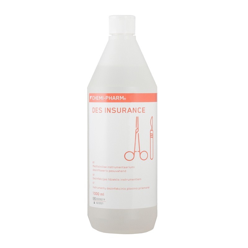 Väkevä desinfiointiaine työkaluille – Chemi-Pharm Des Insurance, 1000 ml