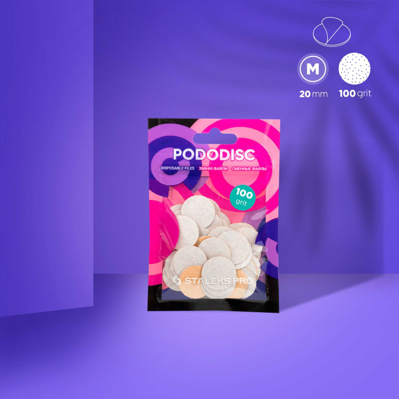 Pediküüri lihvkettad Pododisc Staleks Pro M, (50 tk) - 100