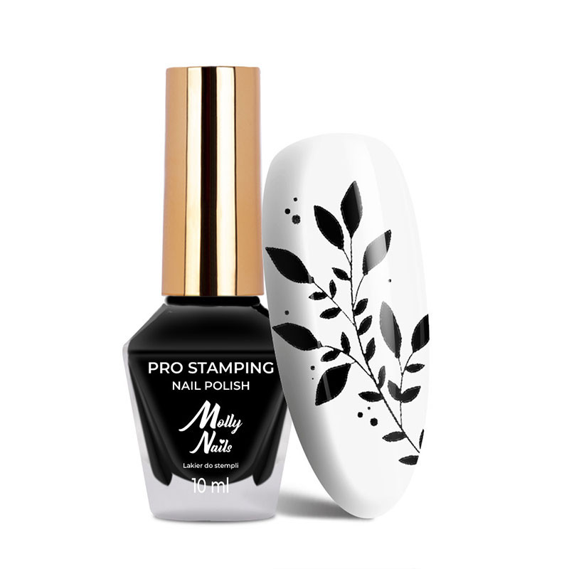 Лак для стемпинга MollyLac - черный, NR 2, 10 ml