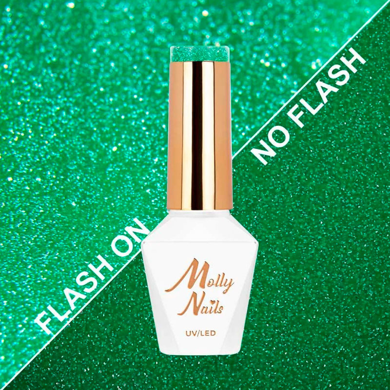 MollyLac Flashing Lights Metal Rain 8 ml Nr 646