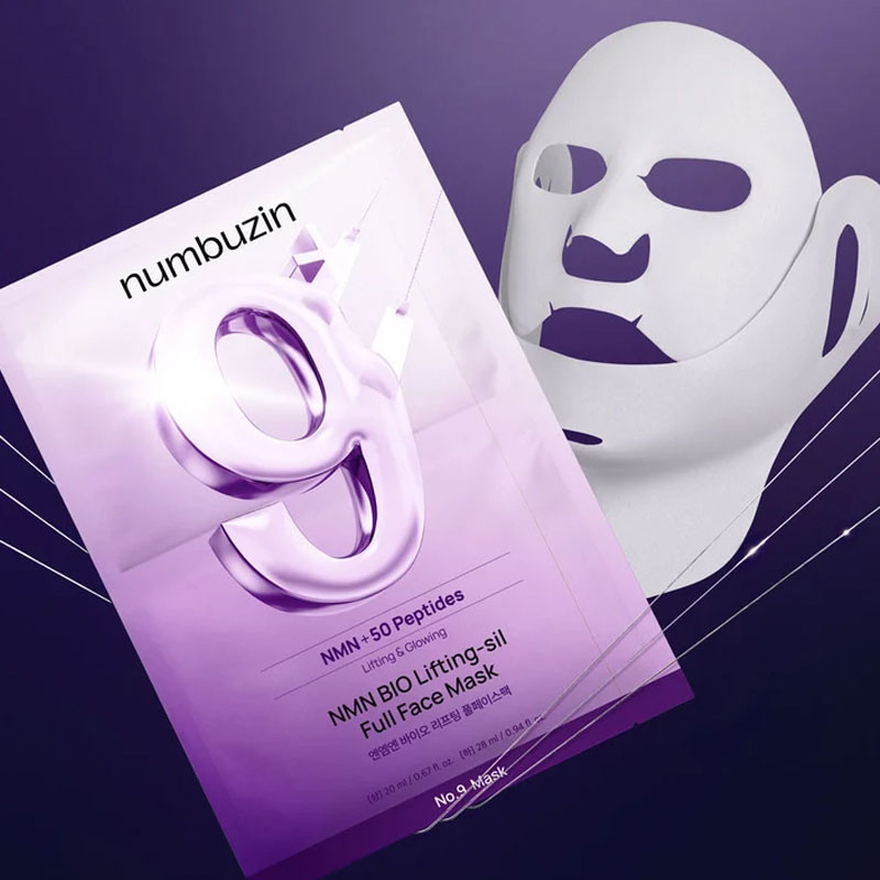 Full Face Lifting Mask Numbuzin No.9 NAD+ BIO Lifting-sil, 1 pc