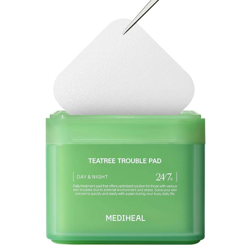 Тонер-пэды с чайным деревом для проблемной кожи MEDIHEAL Teatree Trouble, 100 шт., 170 мл