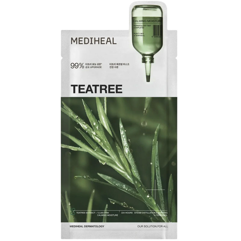 Teepuuga kangasmask MEDIHEAL Teatree Essential Mask, 1 tk