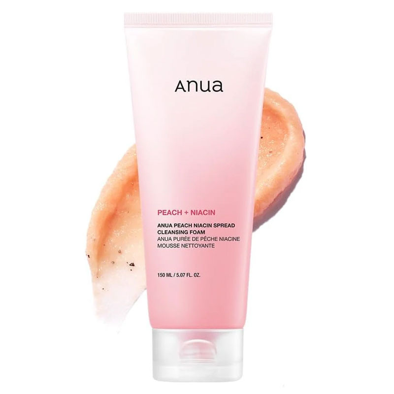 Puhdistusvaahto persikalla ja niasiiniamidilla Anua Peach Niacin, 150 ml