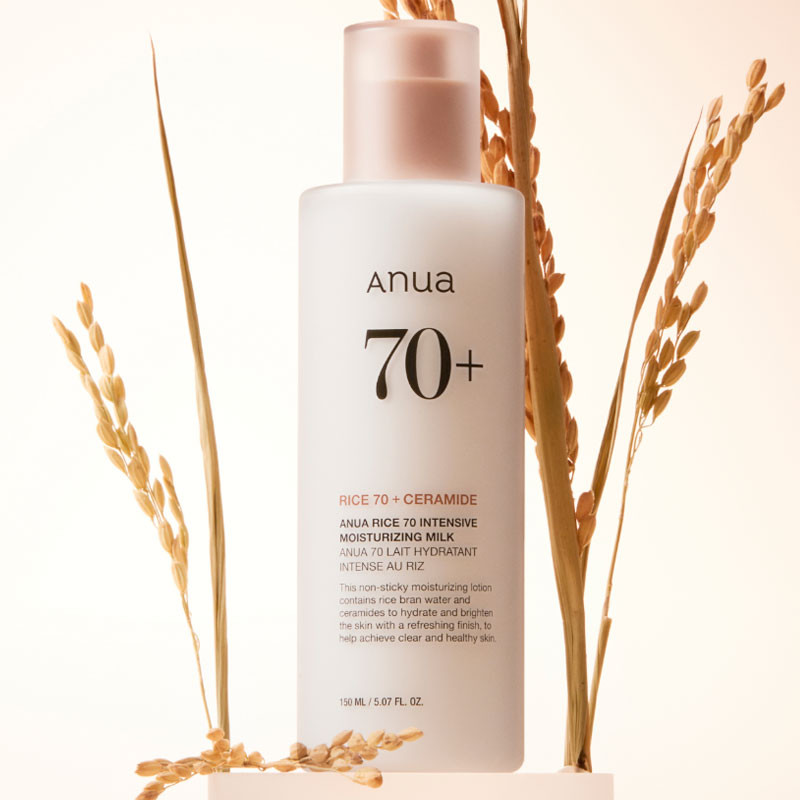 Intensiivisesti kosteuttava riisiemulsio Anua Rice 70 Intensive Moisturizing Milk, 150 ml