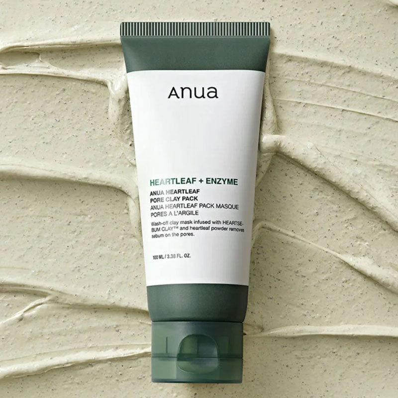 Huokosia puhdistava savinaamio Anua Heartleaf Pore Clay Pack, 100 ml