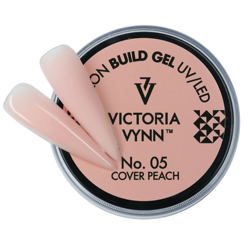 Geel küünte pikendamiseks Victoria Vynn SALON BUILD GEL Cover Peach - 15 ml