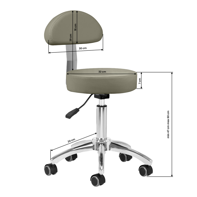 304 gray cosmetic stool