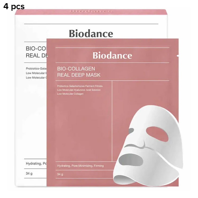 Kollageeniga hüdrogeelmaskide komplekt Biodance Bio-Collagen Real Deep Mask, 4 tk