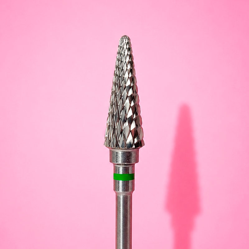 Carbide Nail Bit “Cone” Avelia – green – Ø6 mm / 15 mm
