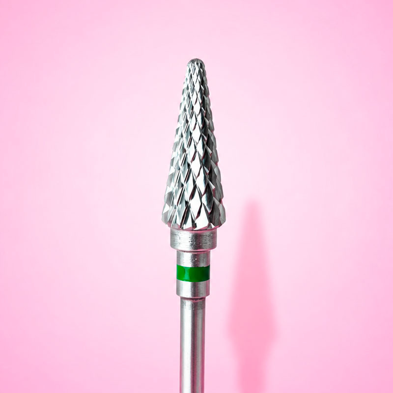 Carbide Nail Bit “Cone” Avelia – green – Ø6 mm / 15 mm