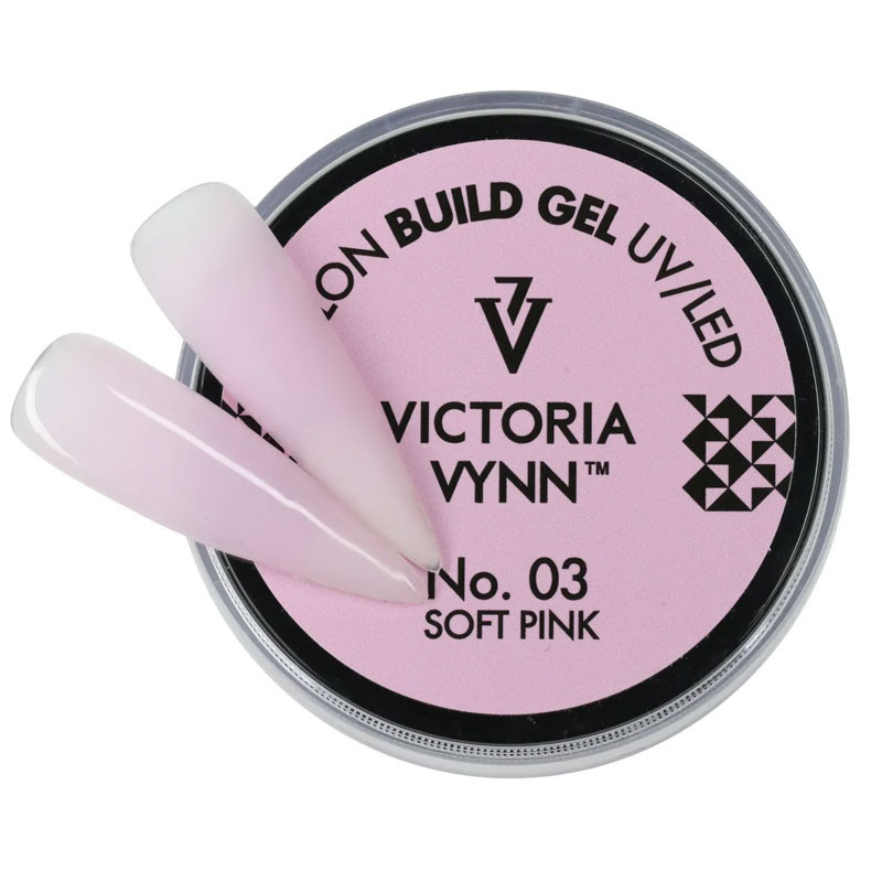 Geel küünte pikendamiseks Victoria Vynn SALON BUILD GEL Soft Pink - 15 ml