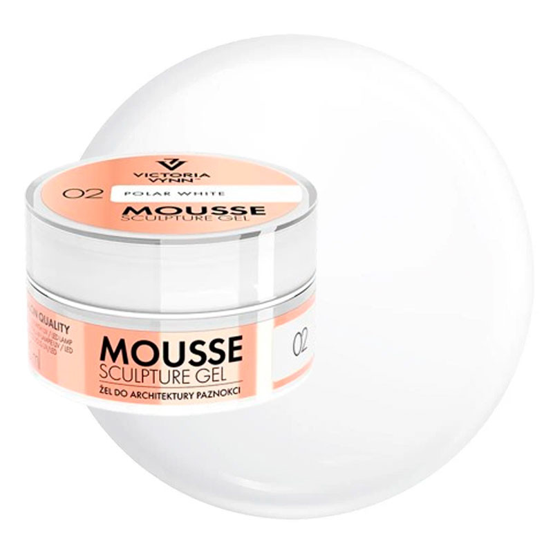Gel for nail extension Victoria Vynn MOUSSE SCULPTURE GEL Polar White - 15 ml