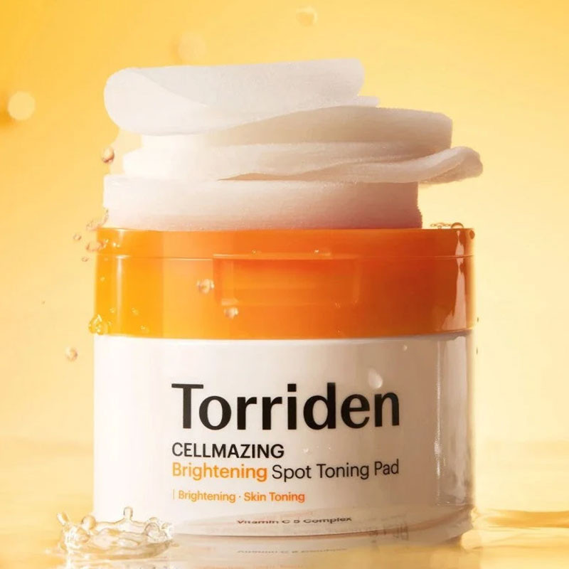 Kirgastavad toonikupadjad ebapuhtustele Cellmazing Vita-C Brightening Blemish Toning Pad Torriden, 175 ml, 70 tk